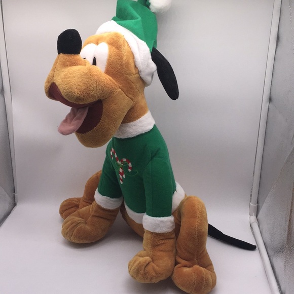 Walt Disney Christmas Holiday Pluto Plush Stuffed Animal Candy Canes Toy 16” - Picture 3 of 9